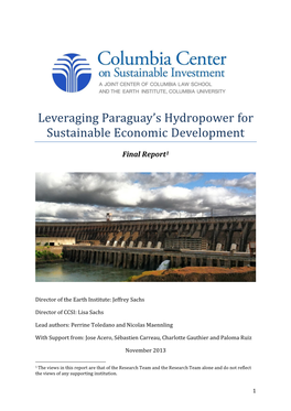 Leveraging Paraguay's Hydropower for Sustainable Economic Development