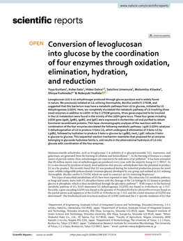 Conversion of Levoglucosan Into Glucose by the Coordination of Four