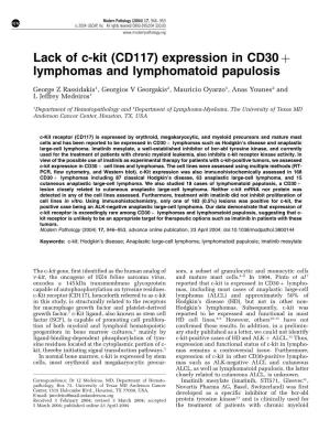 Expression in CD30‏ Lymphomas and Lymphomatoid Papulosis