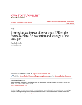 Biomechanical Impact of Lower-Body PPE on the Football Athlete: an Evaluation and Redesign of the Knee Pad Brandon F