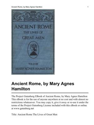 Ancient Rome, by Mary Agnes Hamilton 1