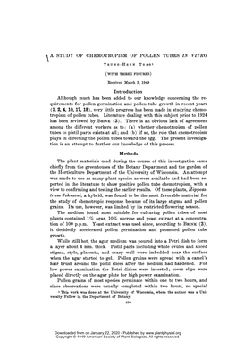 Methods the Study of Chemotropic Response Because of Its