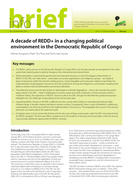 A Decade of REDD+ in a Changing Political Environment in the Democratic Republic of Congo