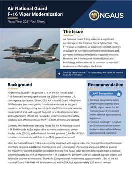 FY21 F-16 Fact Sheet