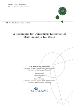 A Technique for Continuous Detection of Drill Liquid in Ice Cores