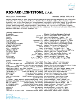 Richard Lightstone, C.A.S