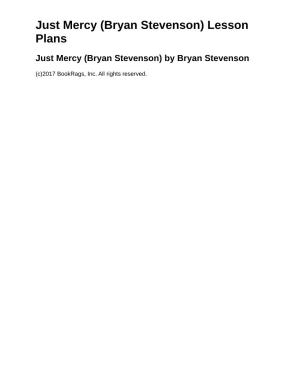 Just Mercy (Bryan Stevenson) Lesson Plans