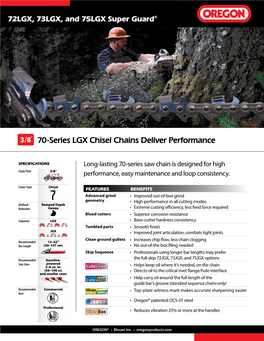 70-Series LGX Chisel Chains Deliver Performance