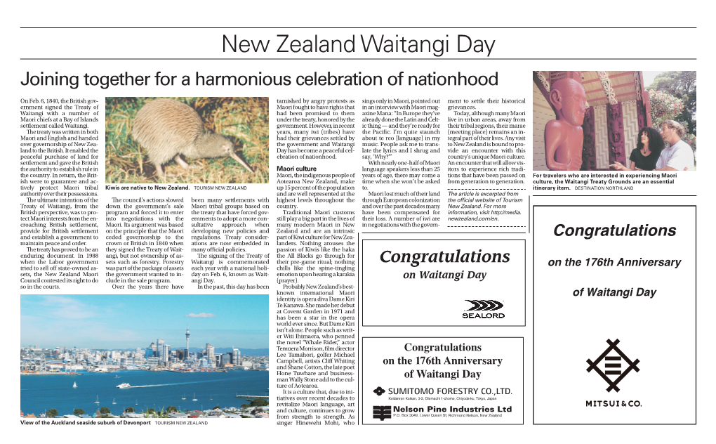 New Zealand Waitangi Day Joining Together for a Harmonious Celebration of Nationhood