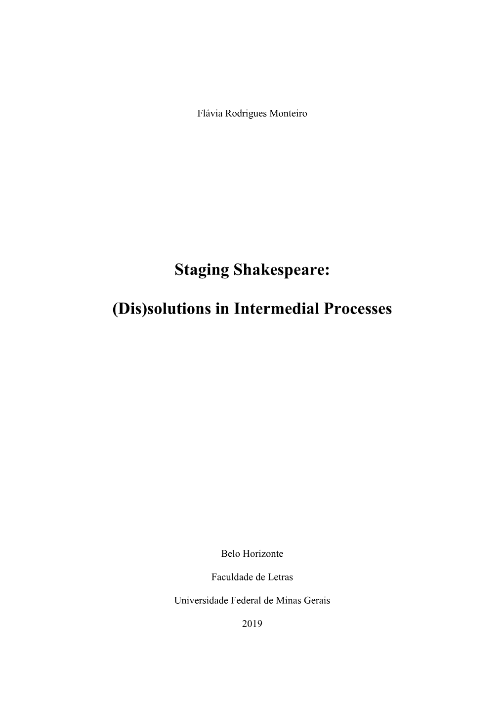 Staging Shakespeare