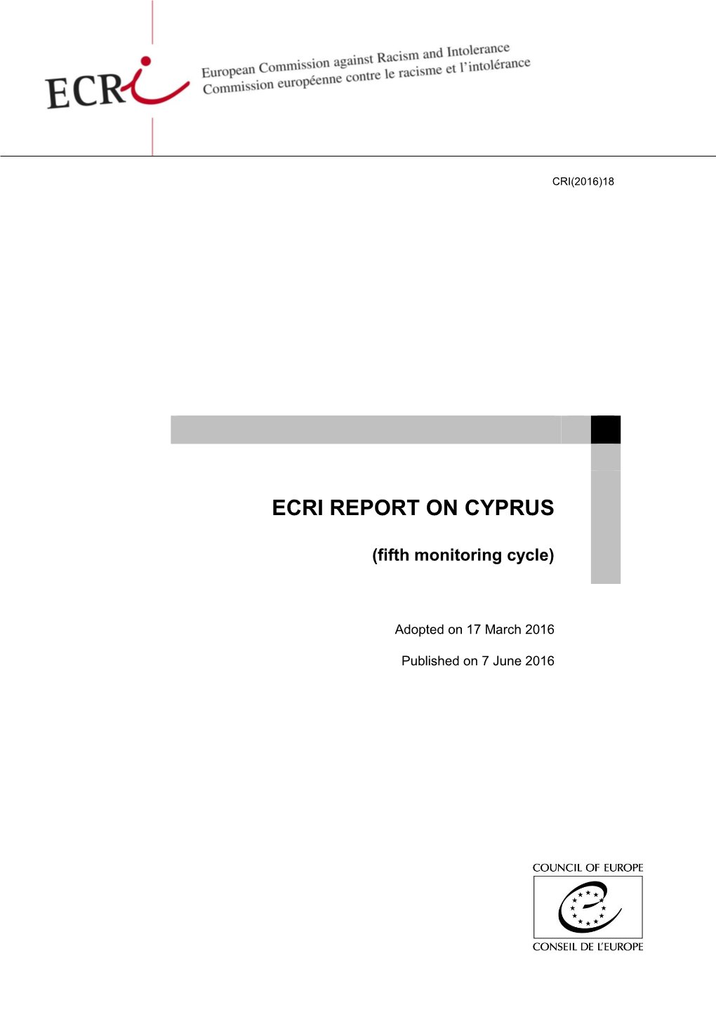 Ecri Report on Cyprus