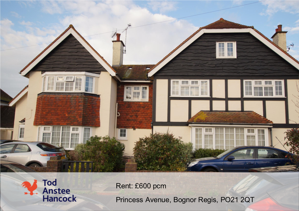 Rent: £600 Pcm Princess Avenue, Bognor Regis, PO21 2QT