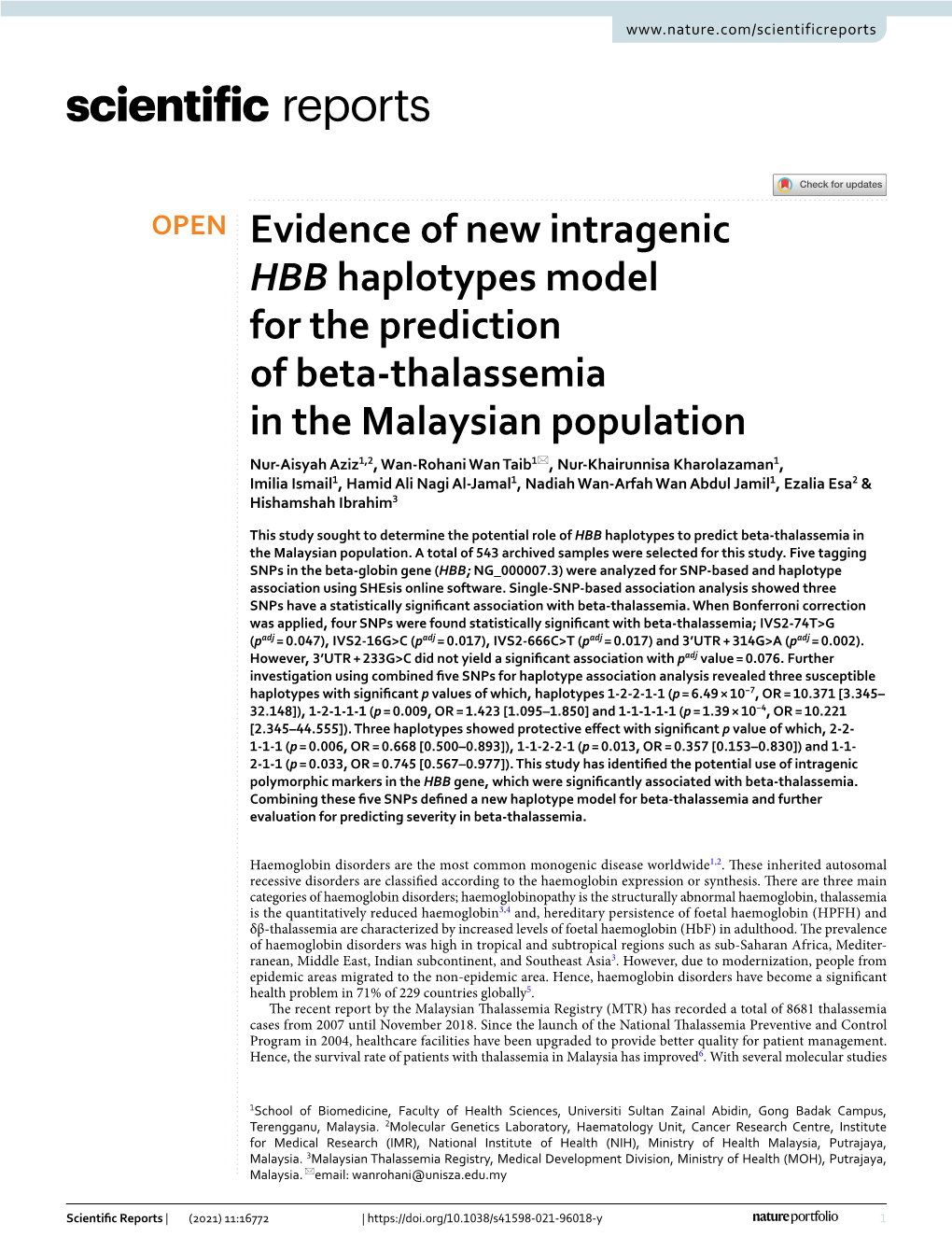 Evidence of New Intragenic HBB Haplotypes Model for the Prediction