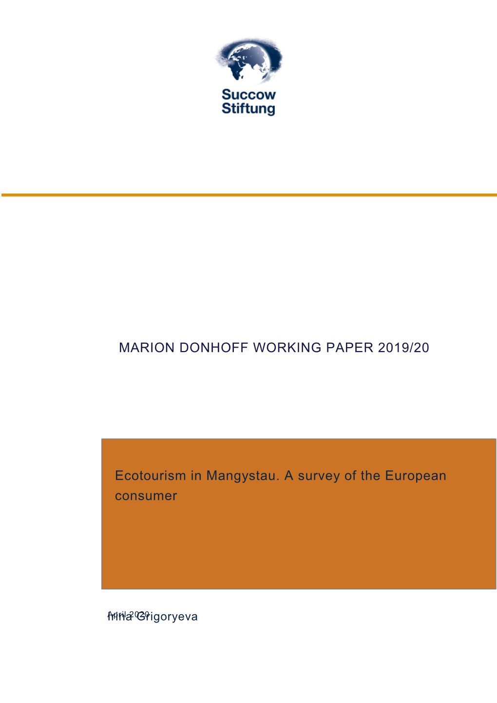 Ecotourism in Mangystau. a Survey of the European Consumer