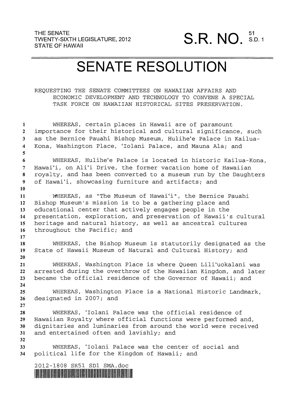 Senate Resolution