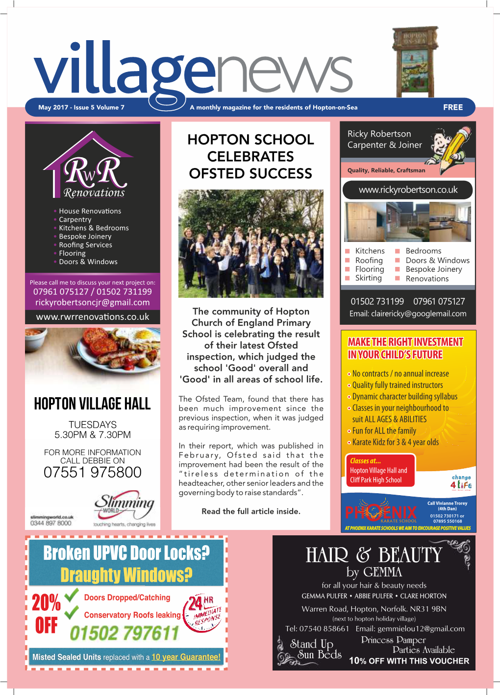 May 2017 - Issue 5 Volume 7 a Monthly Magazine for the Residents of Hopton-On-Sea FREE