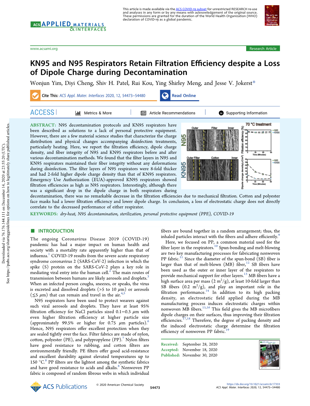 KN95 and N95 Respirators Retain Filtration Efficiency