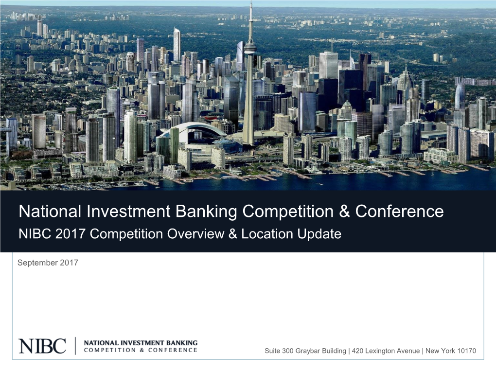 National Investment Banking Competition & Conference