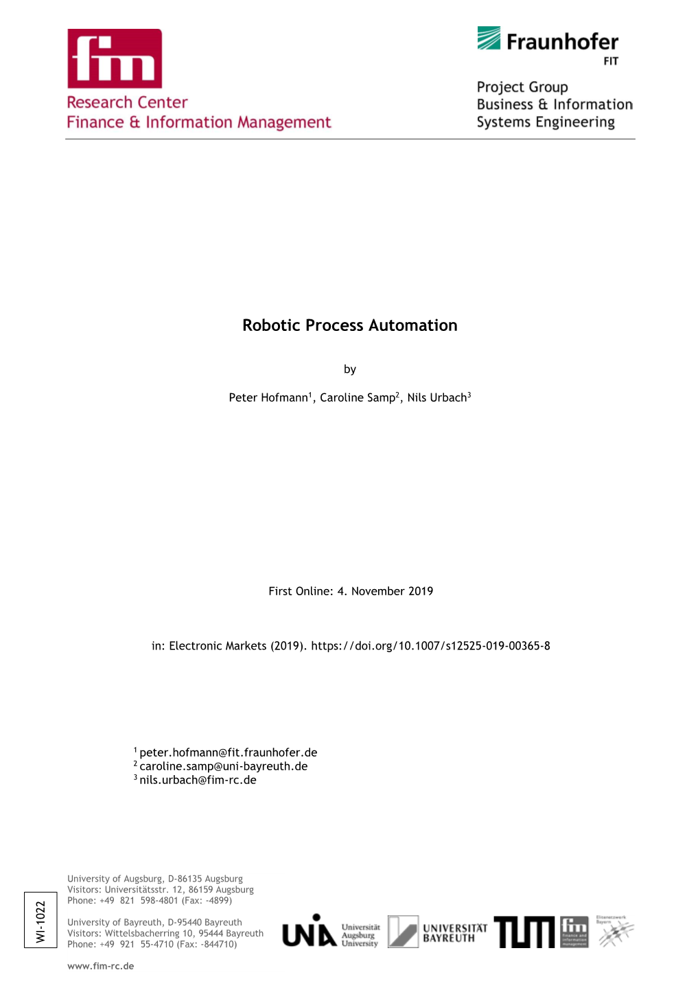 Robotic Process Automation