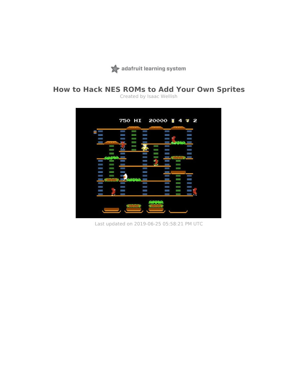 How to Hack NES Roms to Add Your Own Sprites Created by Isaac Wellish