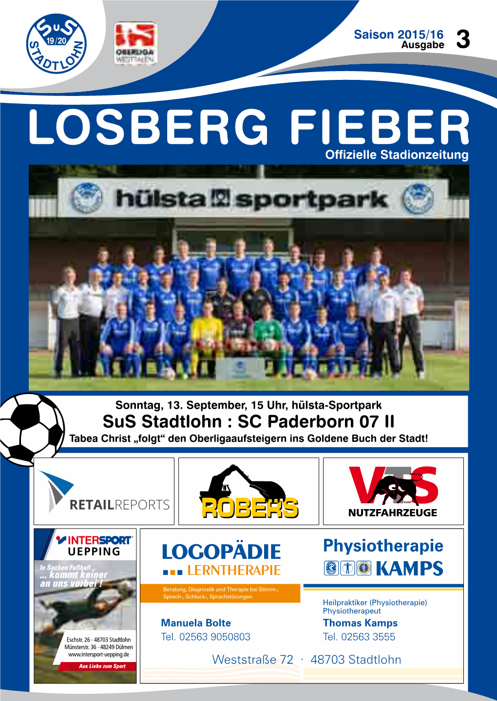 SC Paderborn 07 II Tabea Christ „Folgt“ Den Oberligaaufsteigern Ins Goldene Buch Der Stadt!