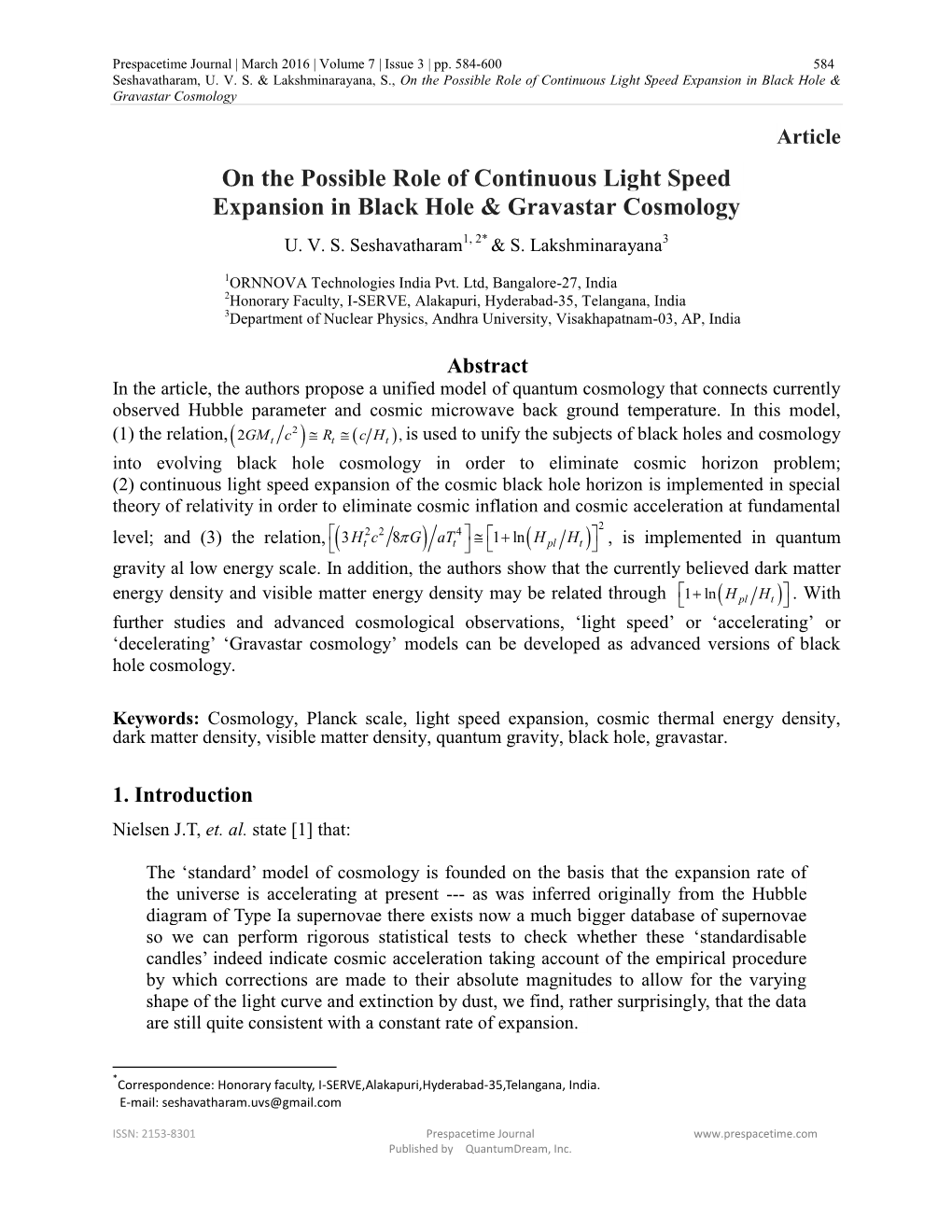 On the Possible Role of Continuous Light Speed Expansion in Black Hole & Gravastar Cosmology