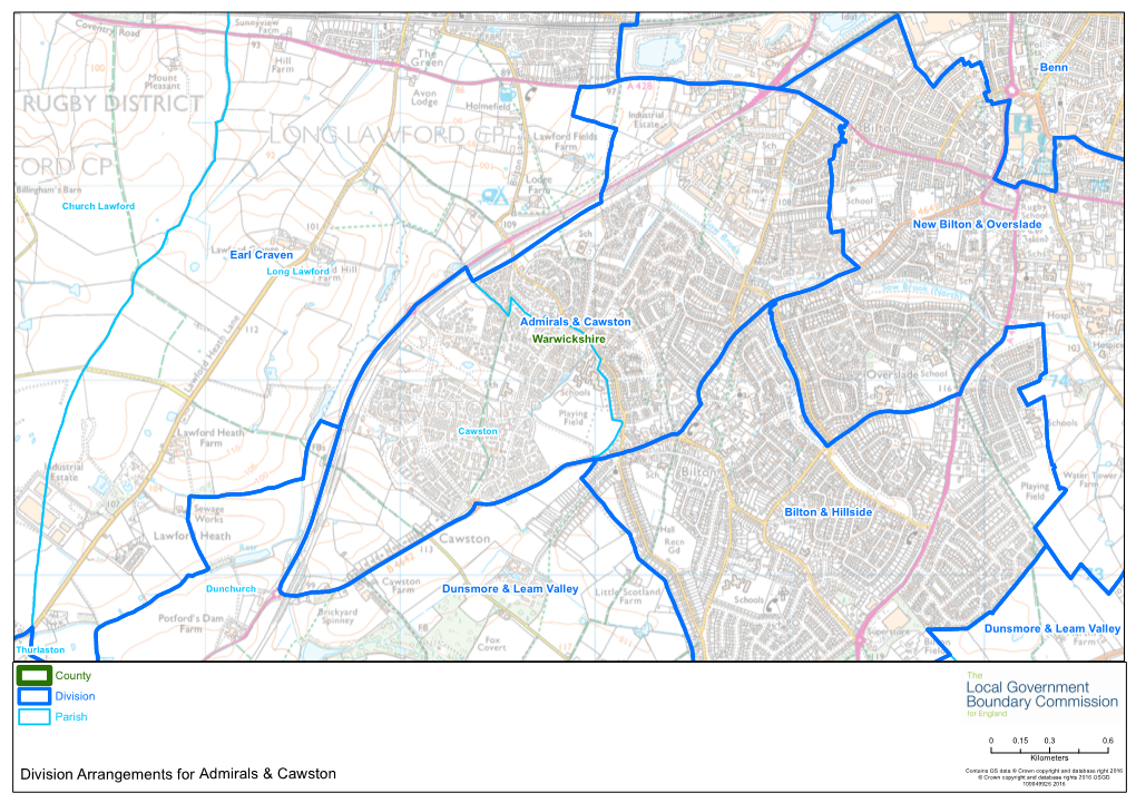 Division Arrangements for Admirals & Cawston