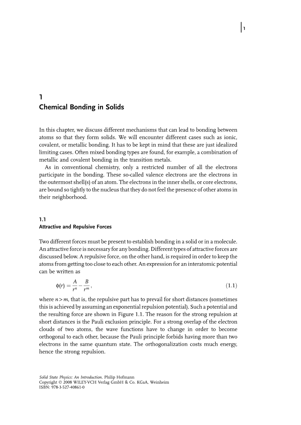 1 Chemical Bonding in Solids