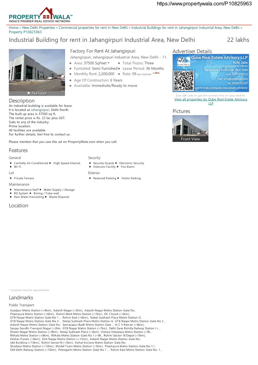 Industrial Building for Rent in Jahangirpuri Industrial Area, New Delhi (P10825963)