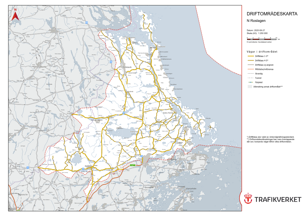 Karta Över Driftområde Norra Roslagen (Pdf, 1,8