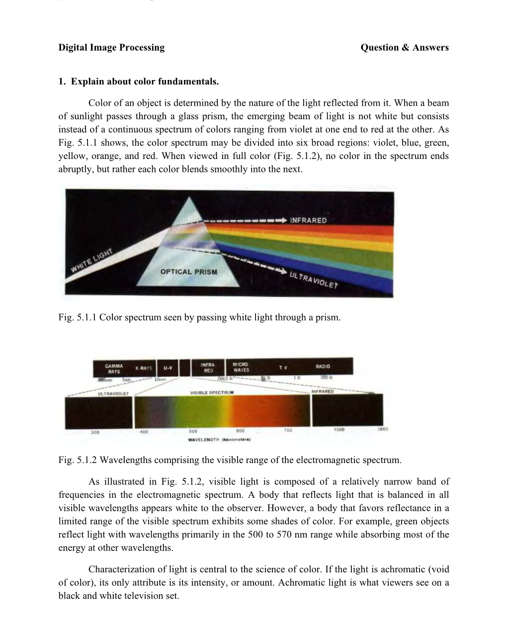 Digital Image Processing Question & Answers GRIET/ECE 1 1. Explain