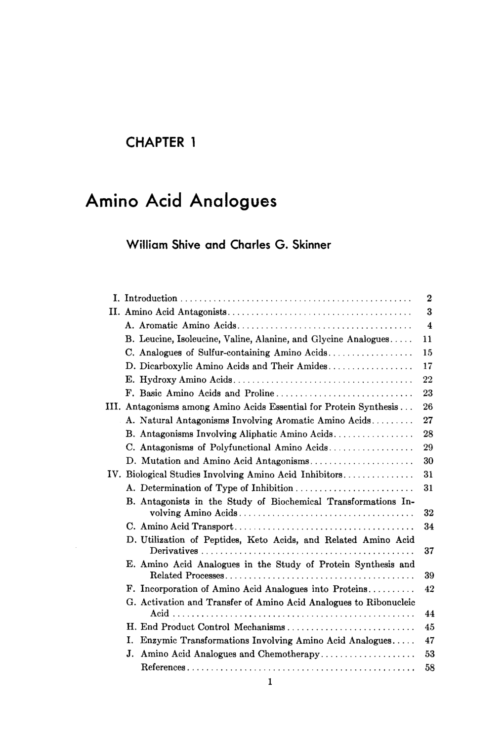 Amino Acid Analogues