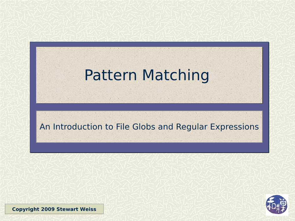 Pattern Matching