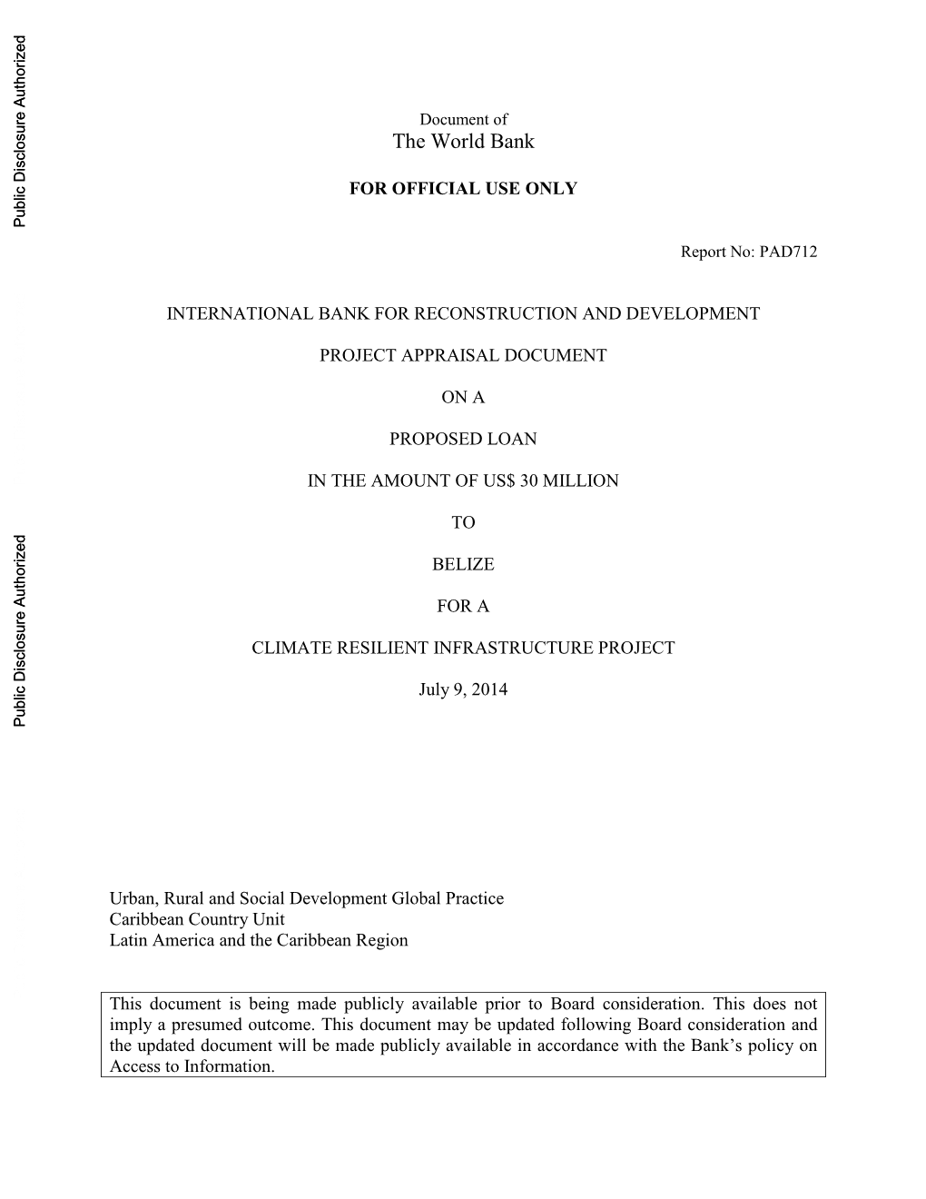 World Bank Document