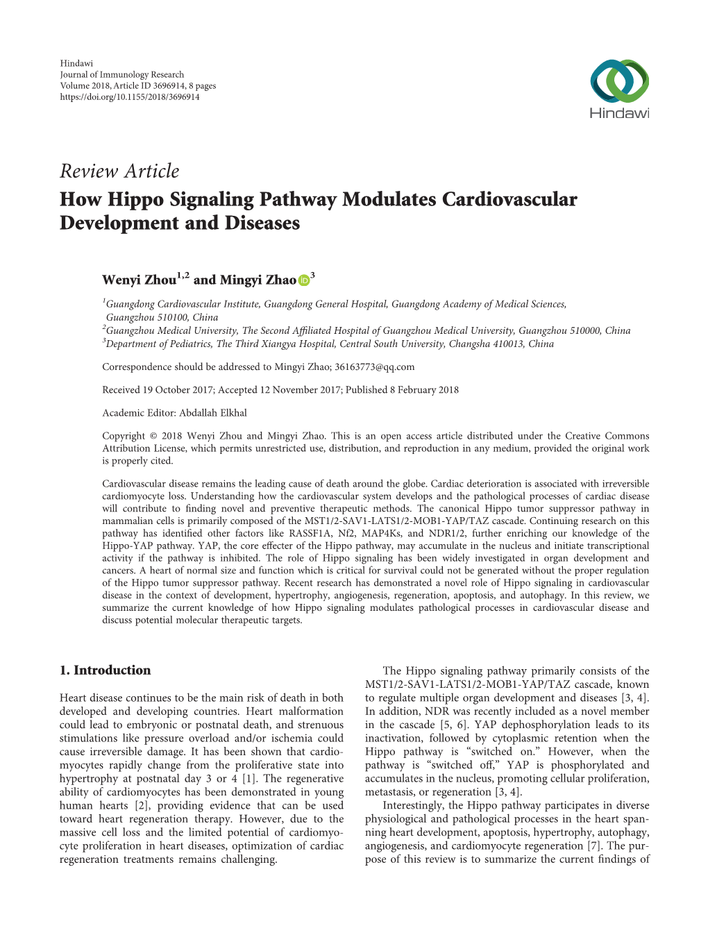 How Hippo Signaling Pathway Modulates Cardiovascular Development and Diseases