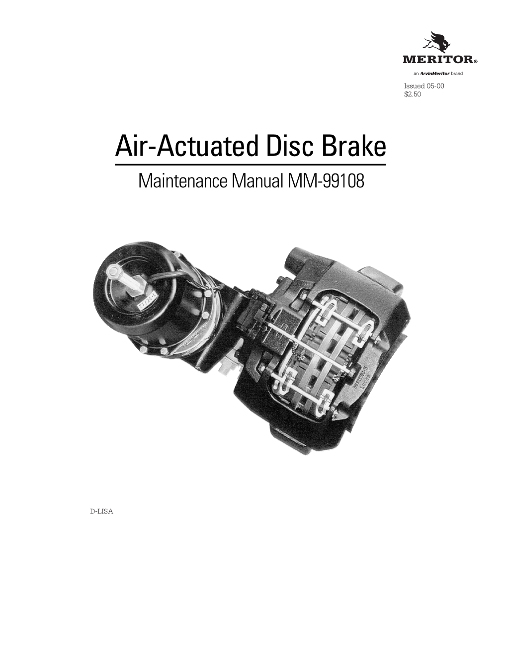 Disc Brake Maintenance Manual MM-99108