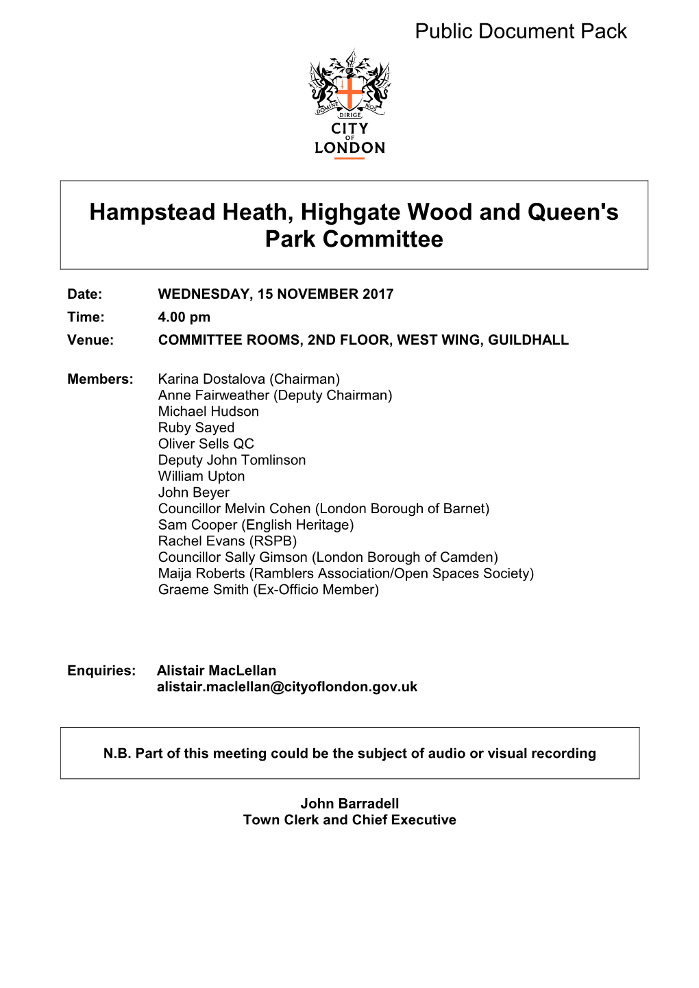 Hampstead Heath, Highgate Wood and Queen's Park Committee