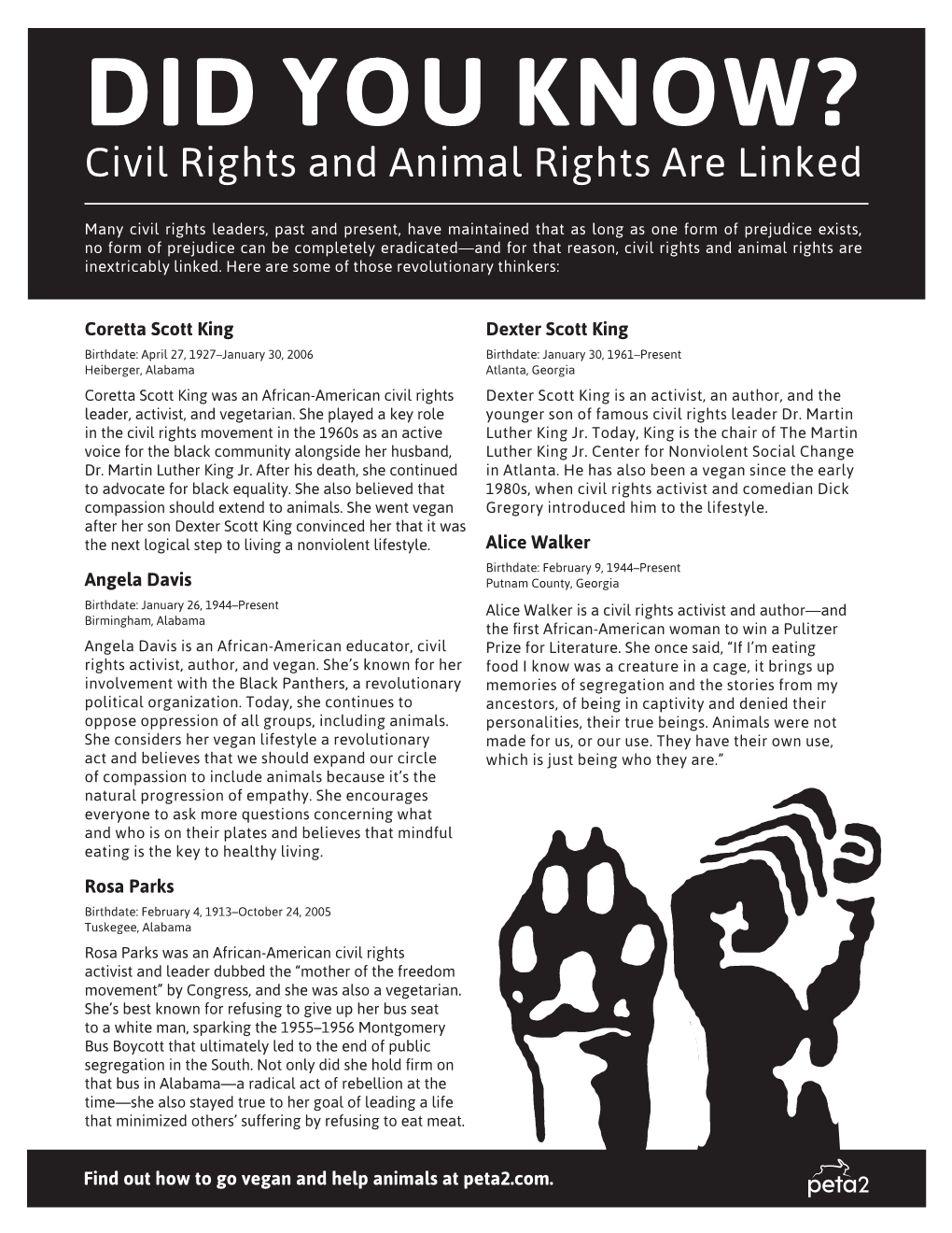 DID YOU KNOW? Civil Rights and Animal Rights Are Linked