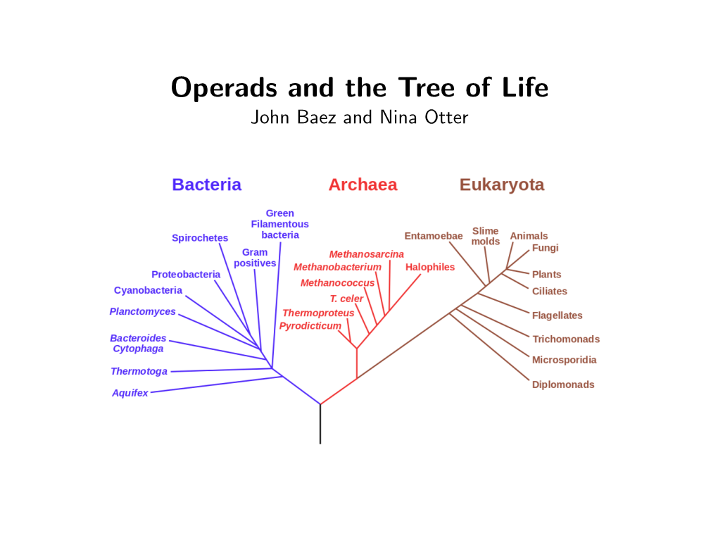 Operads and the Tree of Life