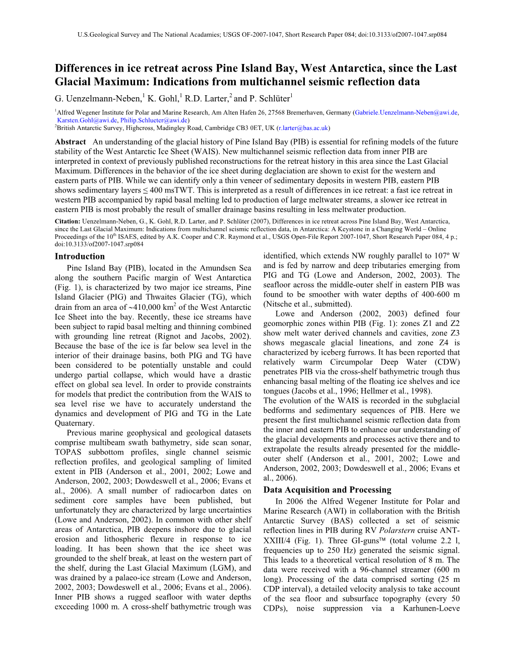 USGS Open-File Report 2007-1047, Short Research Paper