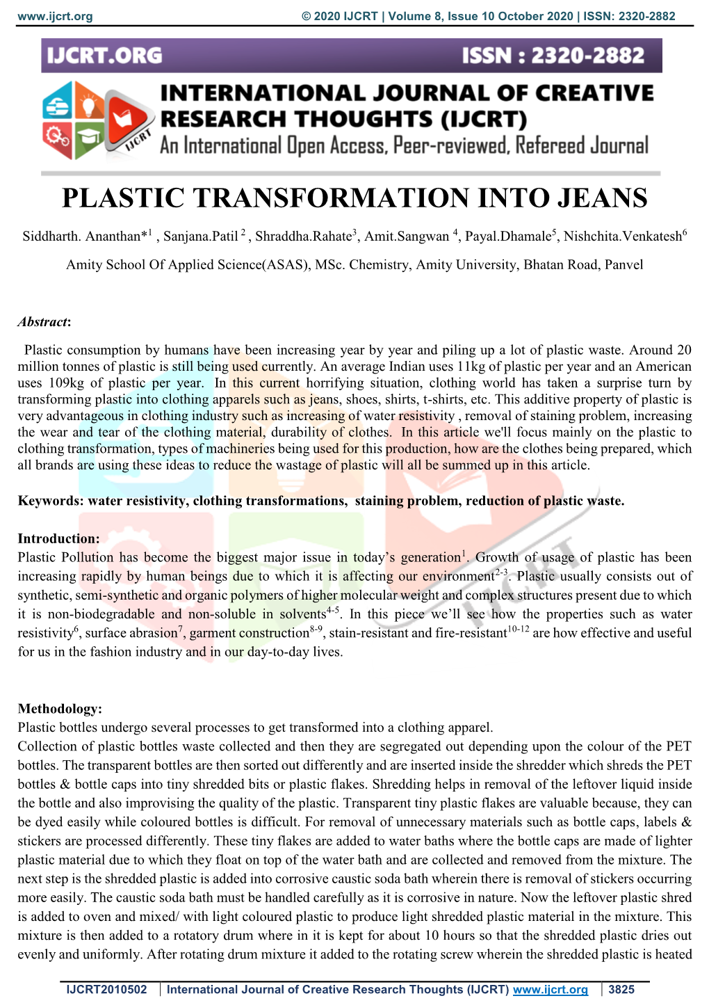 Plastic Transformation Into Jeans