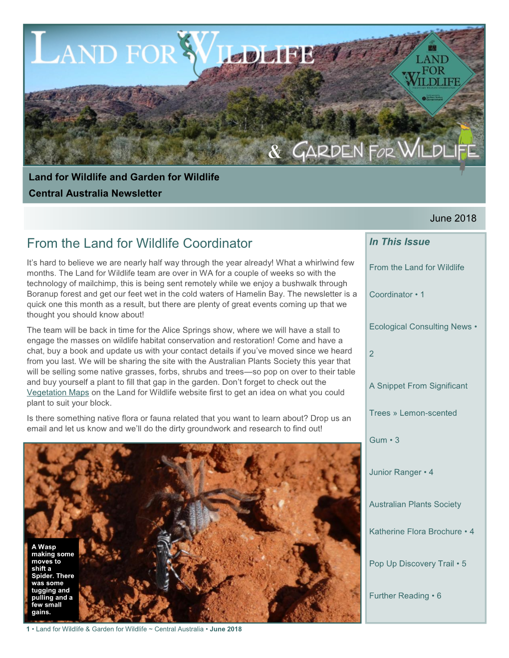 June 2018 Newsletter [PDF 1 MB]Ecological Consulting News, A