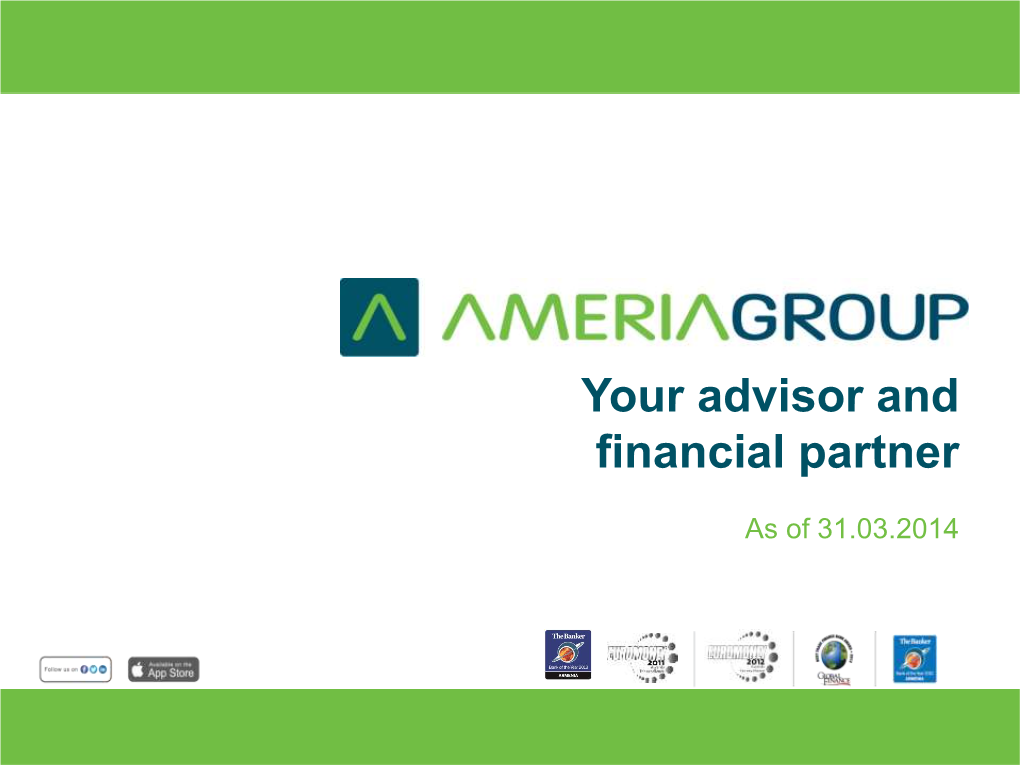 Your Advisor and Financial Partner