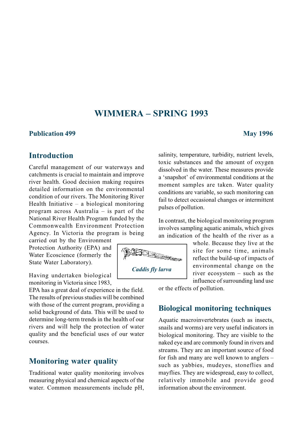 Wimmera – Spring 1993