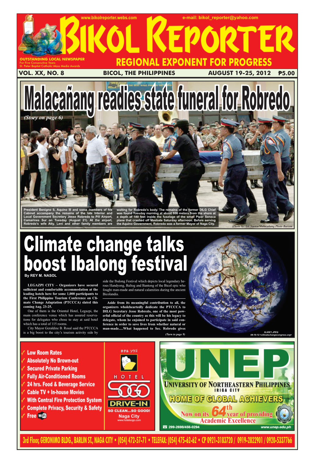 Climate Change Talks Boost Ibalong Festival by Rey M