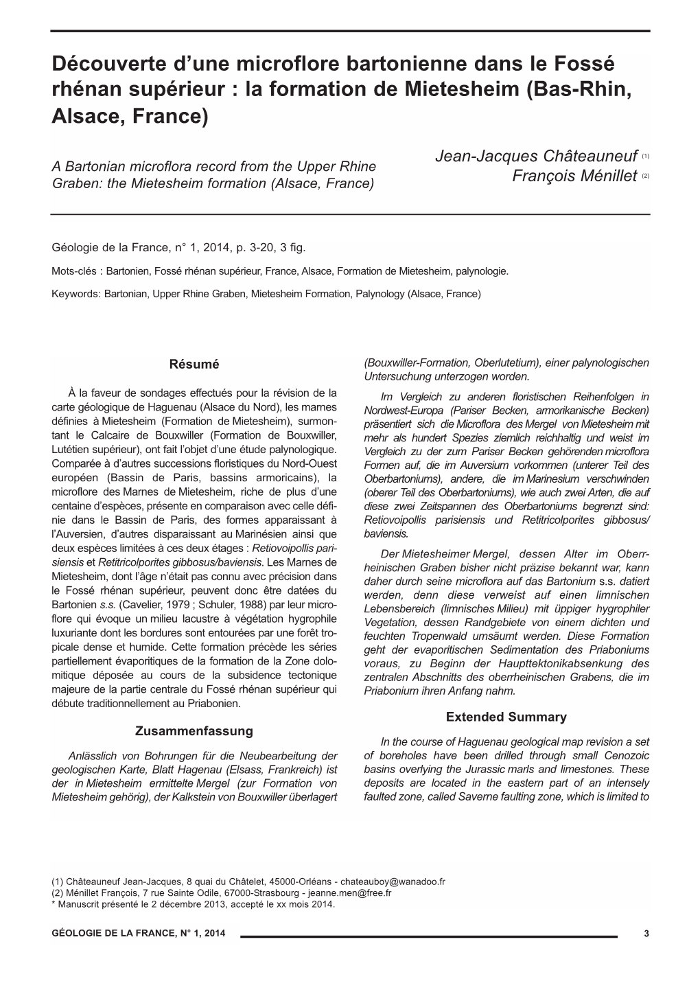 Geologie France 2014 1 Mise En Page 1