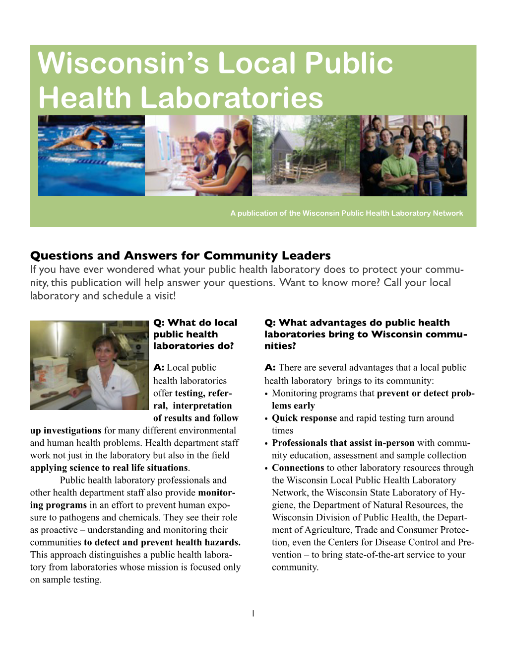 Wisconsin's Local Public Health Laboratories