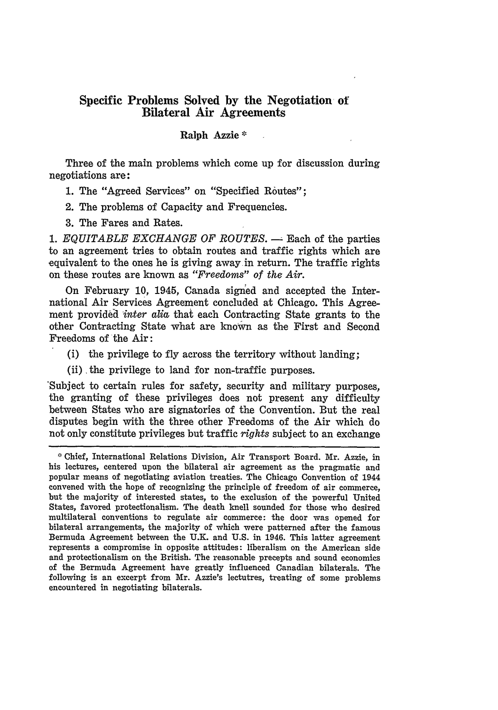 Bilateral Air Agreements