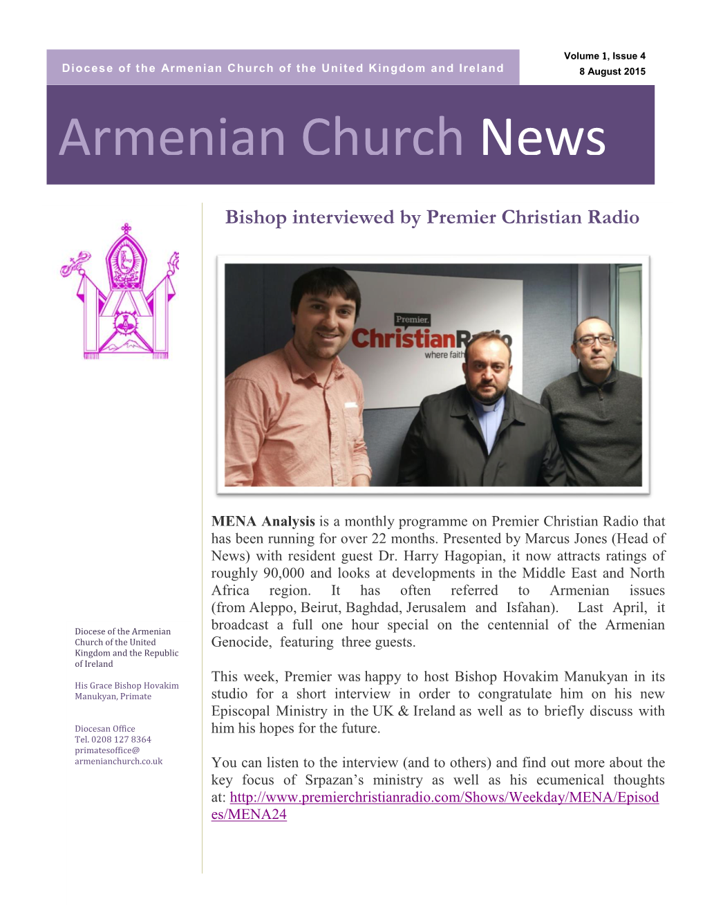 Armenian Church News