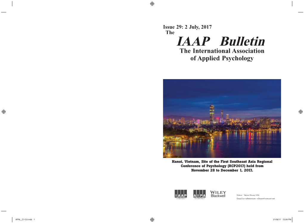 IAAP Bulletin the International Association of Applied Psychology